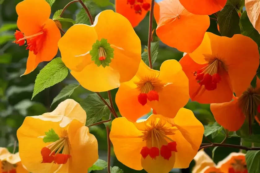 Abutilon ‘lucky lantern tangerine’ (flowering maple) — photo 2