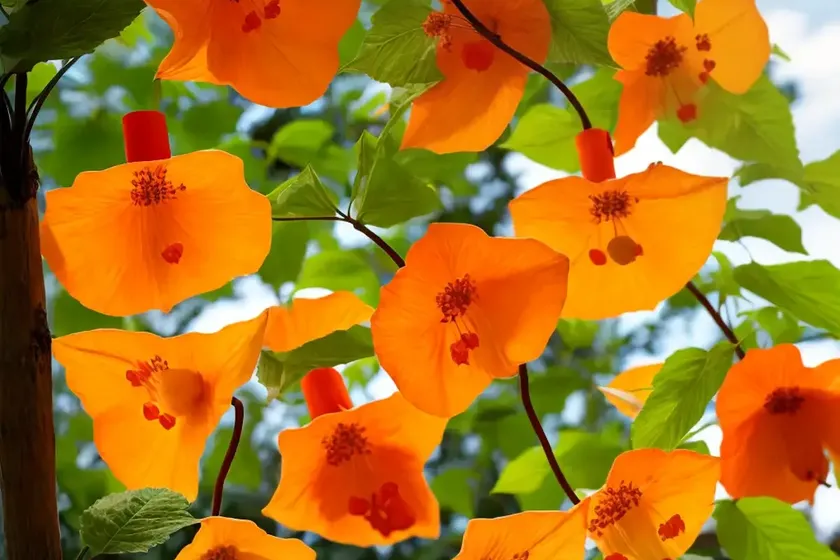 Abutilon ‘lucky lantern tangerine’ (flowering maple) — photo 3