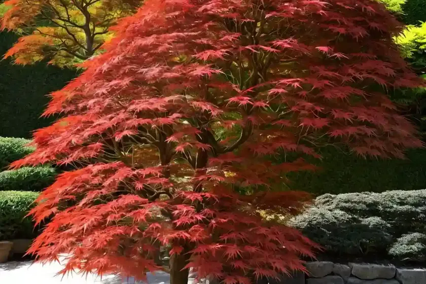 Acer palmatum ‘orangeola’ (laceleaf japanese maple) — photo 3