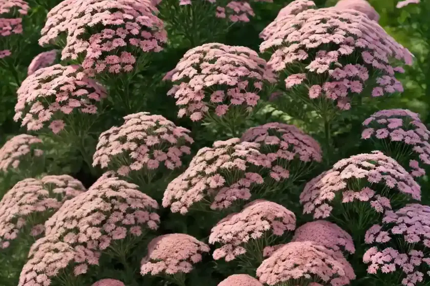 Achillea millefolium ‘oertel’s rose’ (yarrow) — photo 3