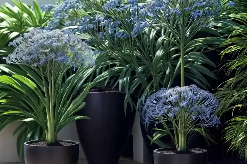 Agapanthus ‘black buddhist’ (african lily) — photo 2