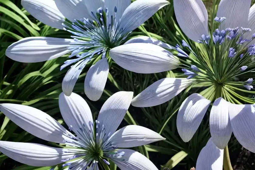 Agapanthus ‘polar ice’ (african lily) — photo 3