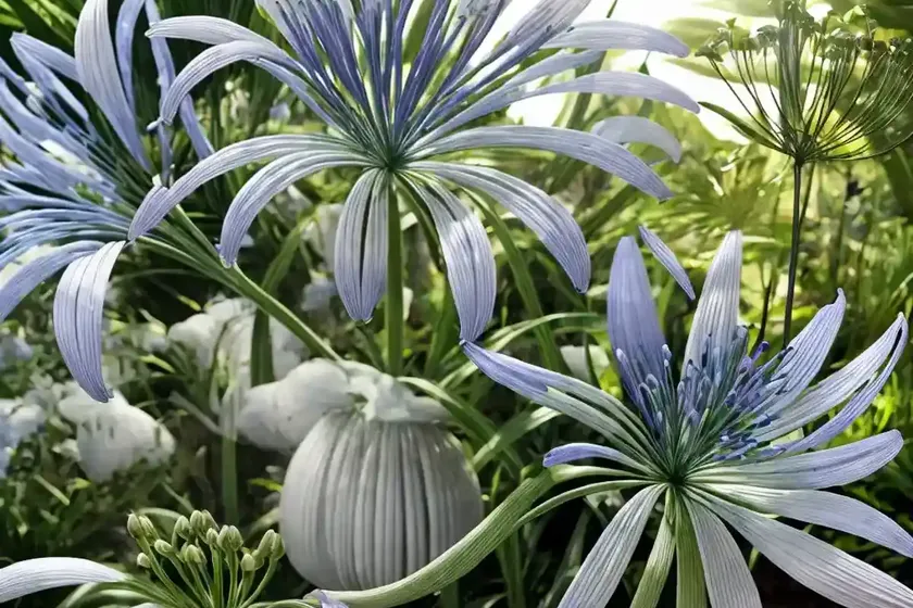 Agapanthus silver moon (african lily) — photo 3