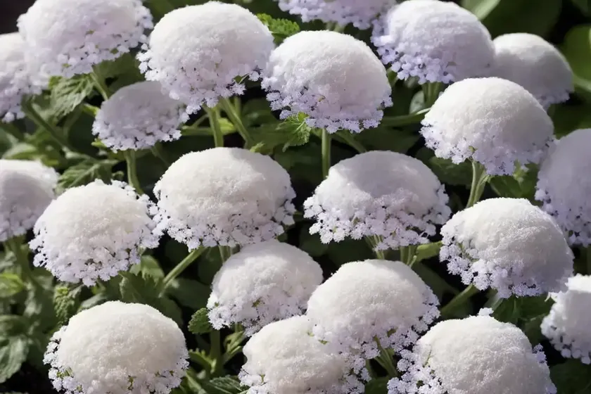 Ageratum houstonianum ‘dondo white’ (floss flower) — photo 3