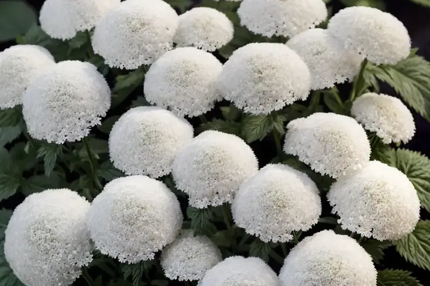 Ageratum houstonianum ‘white bouquet’ (floss flower) — photo 2