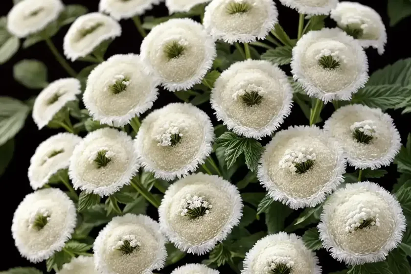 Ageratum houstonianum ‘white bouquet’ (floss flower) — photo 3