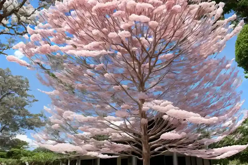 Albizia julibrissin f. rosea (pink silk tree)