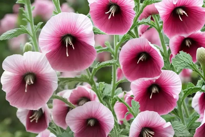 Alcea rosea ‘chater’s double chamois’ (hollyhock) — photo 2