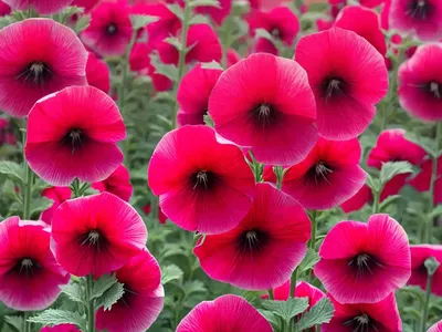 Alcea Rosea ‘Chater’s Double Red’ (Hollyhock)