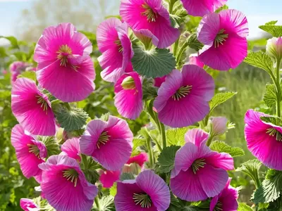 Alcea Rosea ‘Fiesta Time’ (Hollyhock)