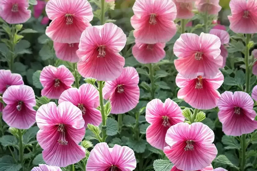 Alcea rosea ‘halo blush’ (hollyhock) — photo 3