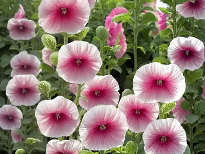 Alcea Rosea ‘Halo Blush’ (Hollyhock)