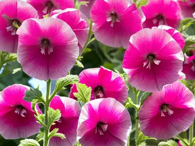 Alcea Rosea ‘Halo Cerise’ (Hollyhock)