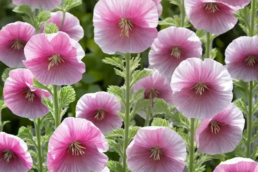 Alcea rosea ‘mars magic’ (hollyhock) — photo 2