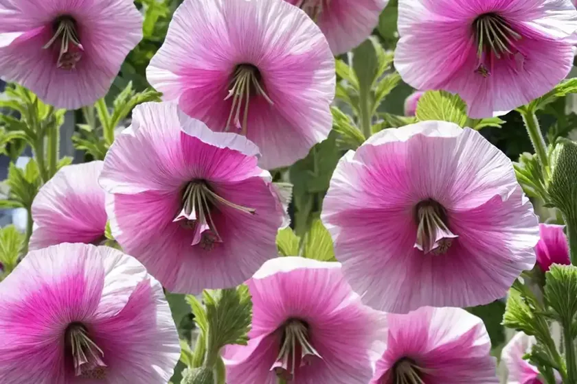 Alcea rosea ‘mars magic’ (hollyhock)