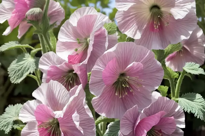 Alcea rosea ‘nigra’ (hollyhock) — photo 2