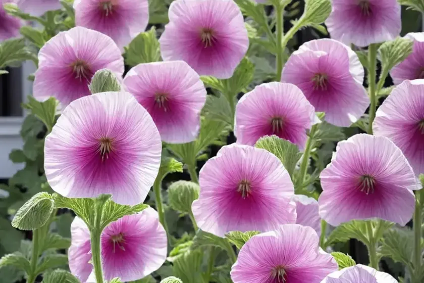 Alcea rosea ‘nigra’ (hollyhock) — photo 3