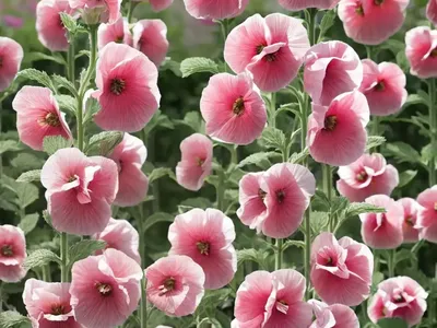 Alcea Rosea PEACHES ‘N’ DREAMS� (Hollyhock)