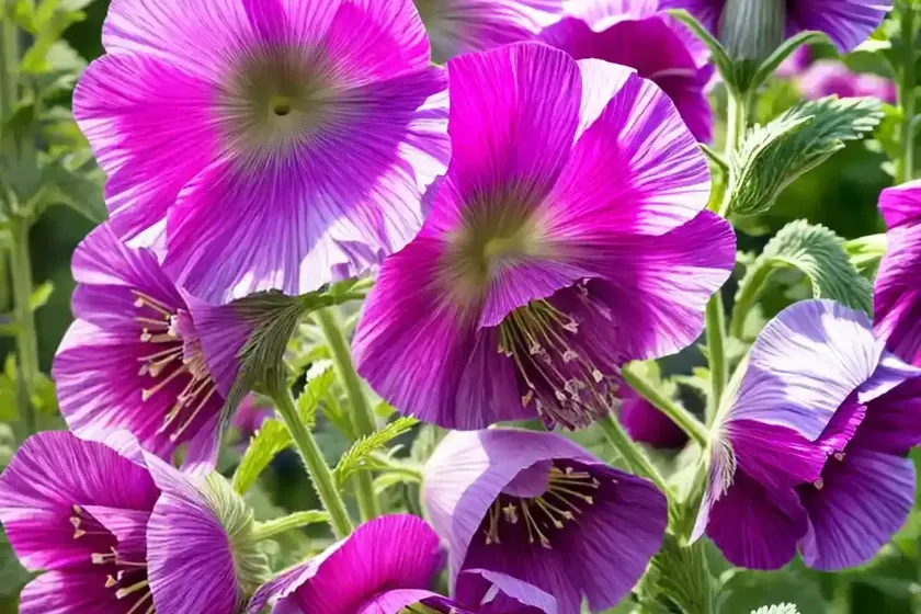 Alcea rosea ‘queeny purple’ (hollyhock) — photo 3