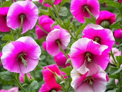 Alcea Rosea ‘Radiant Rose’ (Hollyhock)