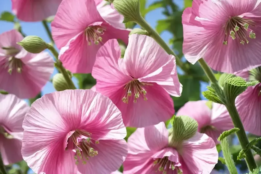 Alcea rosea ‘spring celebrities pink’ (hollyhock) — photo 3