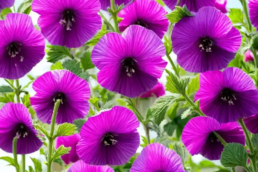 Alcea rosea ‘spring celebrities purple’ (hollyhock) — photo 3