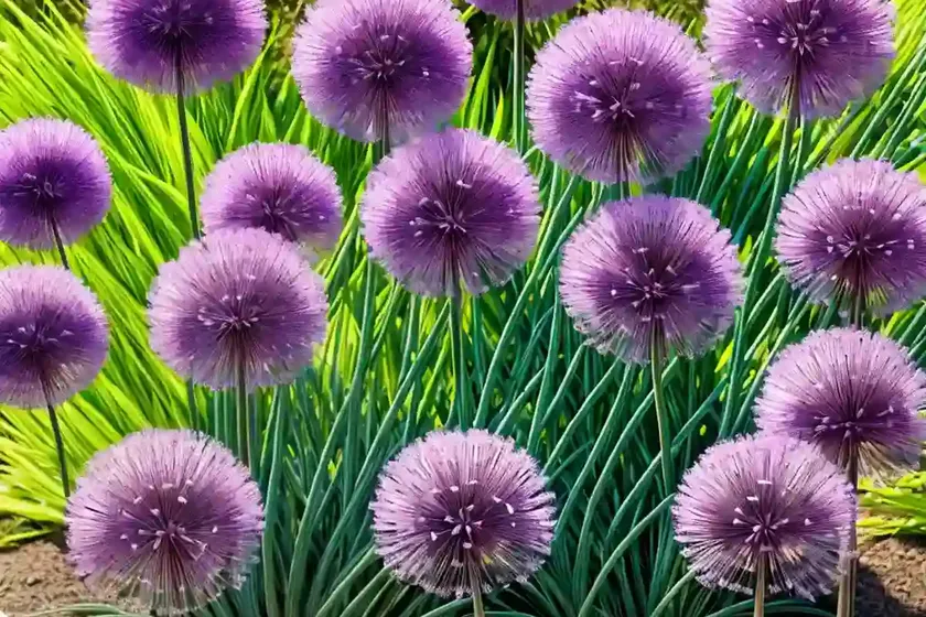 Allium nigrum (ornamental onion) — photo 2