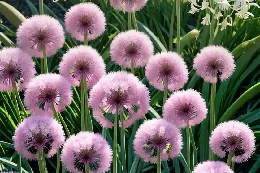 Allium oreophilum (pink lily leek) — photo 2