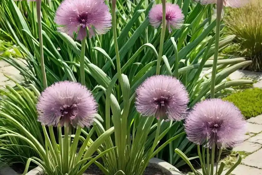 Allium oreophilum (pink lily leek) — photo 3