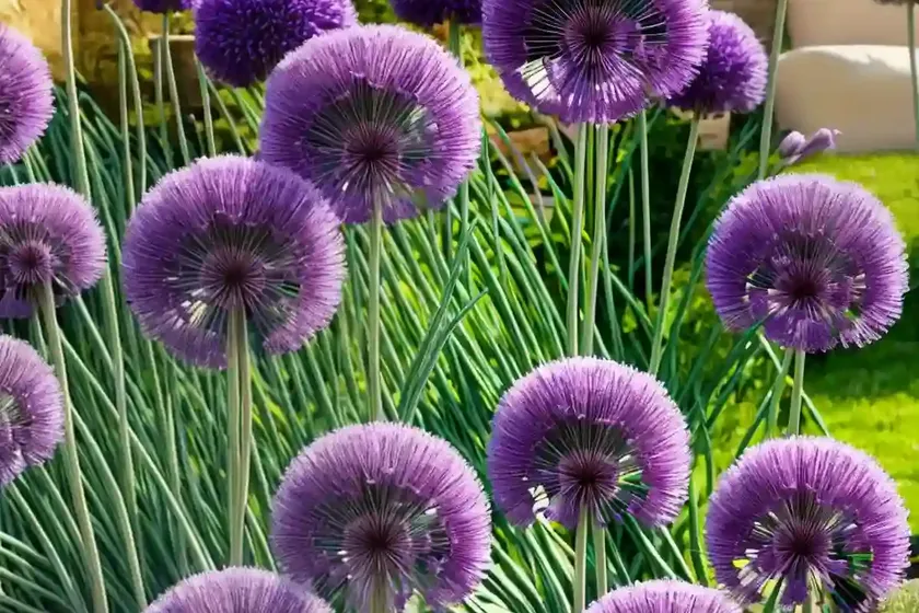 Allium ‘round and purple’ (ornamental onion) — photo 3