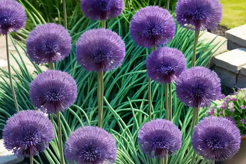 Allium senescens ‘blue eddy’ (ornamental allium) — photo 3