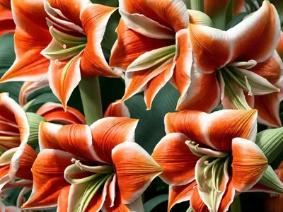 Amaryllis ‘Orange Souvereign’ (Hippeastrum)
