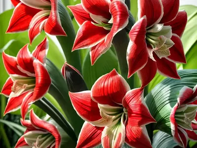 Amaryllis ‘Samba’ (Hippeastrum)