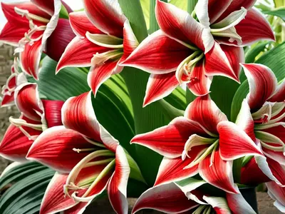 Amaryllis ‘Splash’ (Hippeastrum)