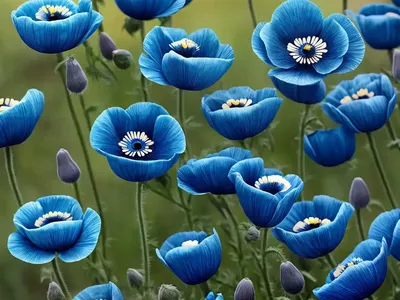 Anemone Coronaria ‘Blue Poppy’)