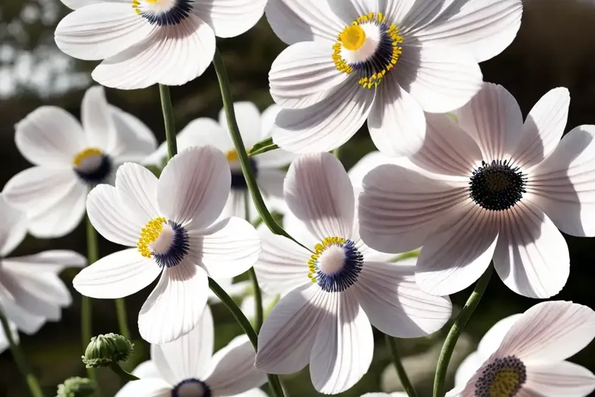 Anemone ‘dreaming swan’ (japanese anemone) — photo 3