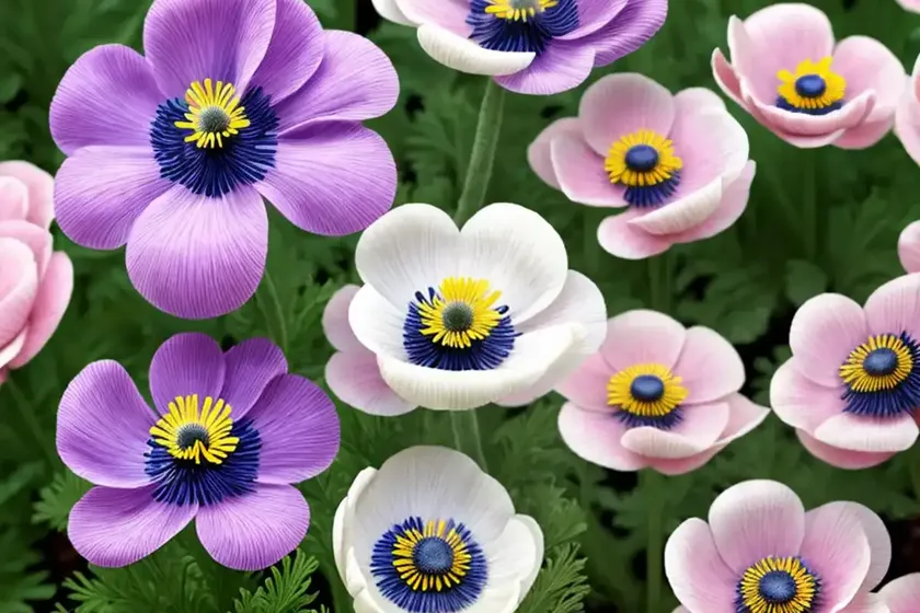 Anemone galilee pastel mix) — photo 3