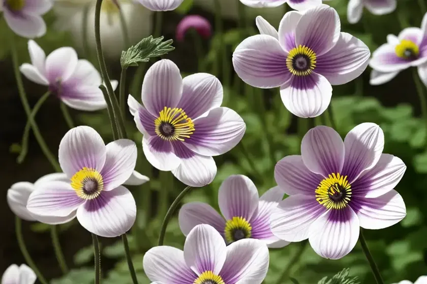 Anemone hupehensis ‘bressingham glow’ (japanese anemone) — photo 3