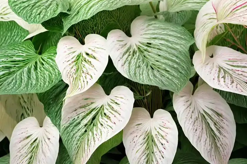 Angel-wing white christmas (caladium) — photo 3