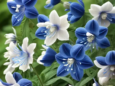 Aquilegia Coerulea Kirigami Deep Blue & White (Columbine)