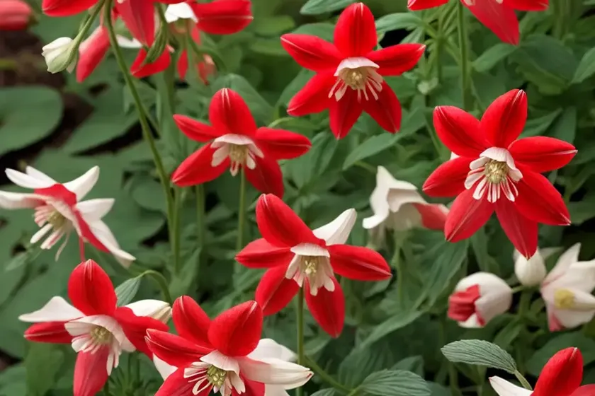 Aquilegia ‘crimson star’ (columbine) — photo 3