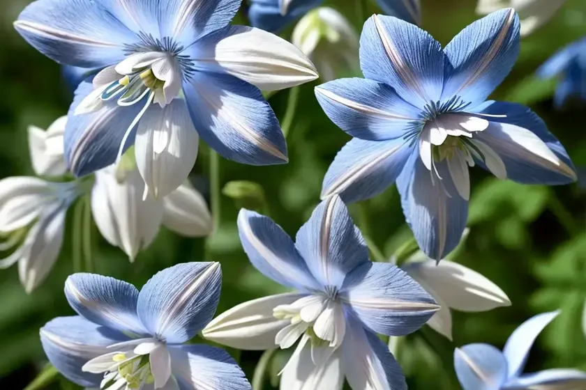Aquilegia earlybird blue white (columbine) — photo 3