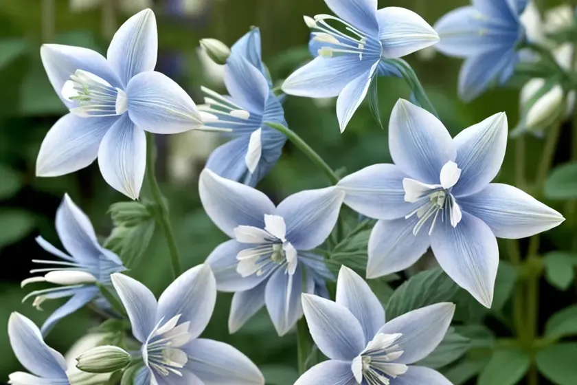 Aquilegia earlybird blue white (columbine)