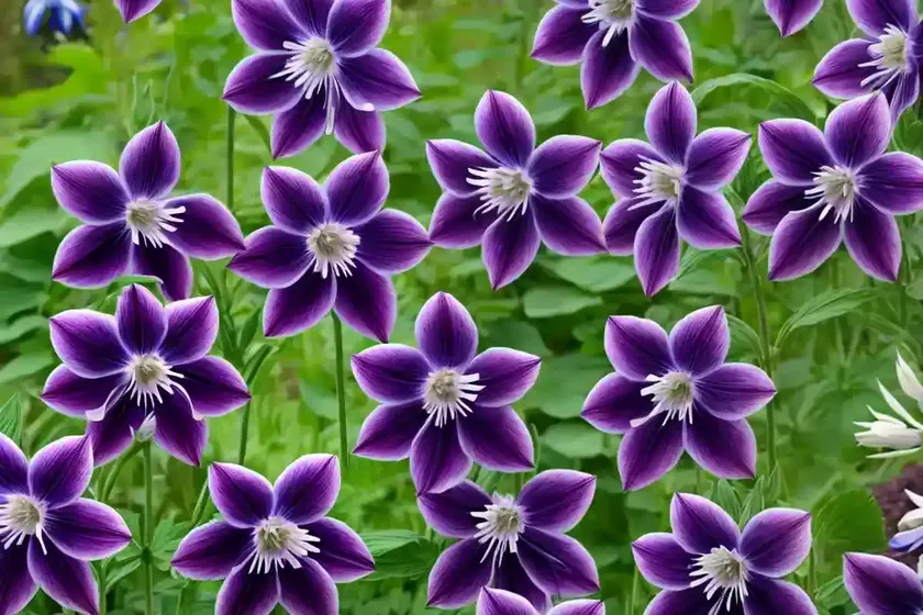 Aquilegia earlybird purple blue (columbine) — photo 3