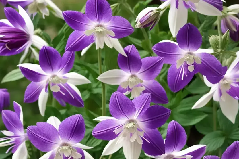 Aquilegia earlybird purple white (columbine) — photo 3