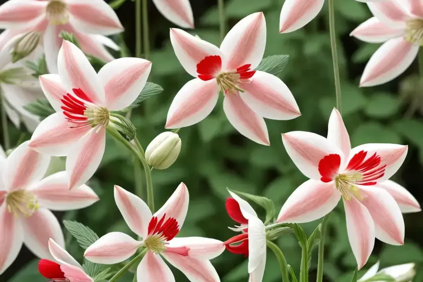 Aquilegia earlybird red white (columbine) — photo 2