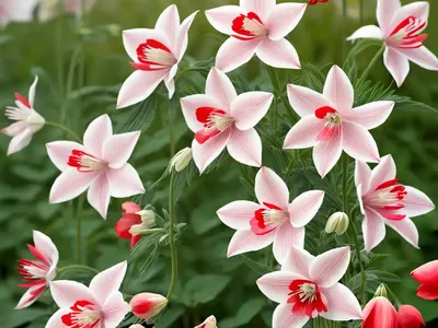 Aquilegia Earlybird Red White (Columbine)