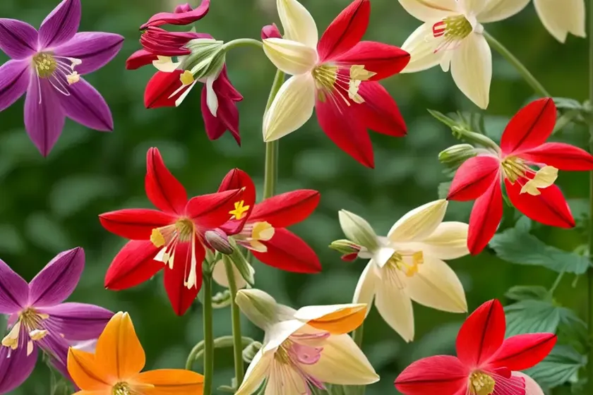 Aquilegia earlybird red yellow (columbine)