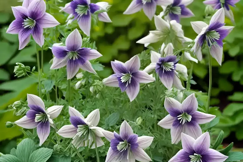 Aquilegia viridiflora ‘chocolate soldier’ (green columbine) — photo 2