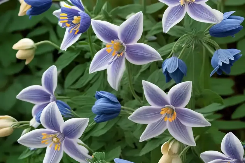 Aquilegia vulgaris ‘clementine blue’ (columbine) — photo 3